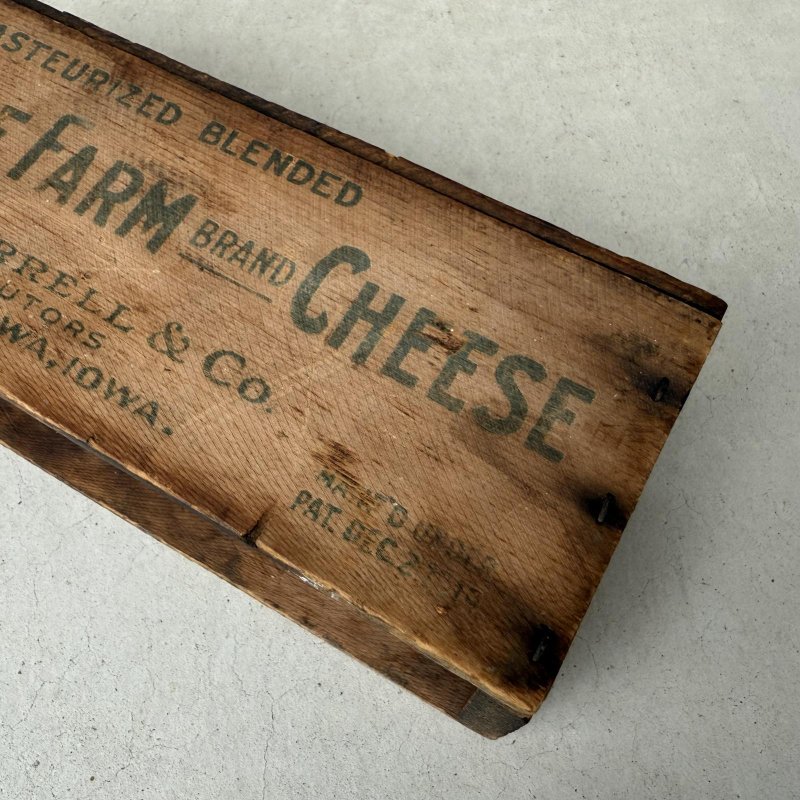 画像10: VINTAGE ANTIQUE WOOD CRATE WOODEN BOX YORKSHIRE FARM CHEESE ヴィンテージ アンティーク ウッドボックス 木箱 チーズ / コレクタブル 収納 ケース 店舗什器 アメリカ USA 