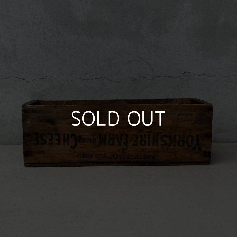 画像4: VINTAGE ANTIQUE WOOD CRATE WOODEN BOX YORKSHIRE FARM CHEESE ヴィンテージ アンティーク ウッドボックス 木箱 チーズ / コレクタブル 収納 ケース 店舗什器 アメリカ USA 