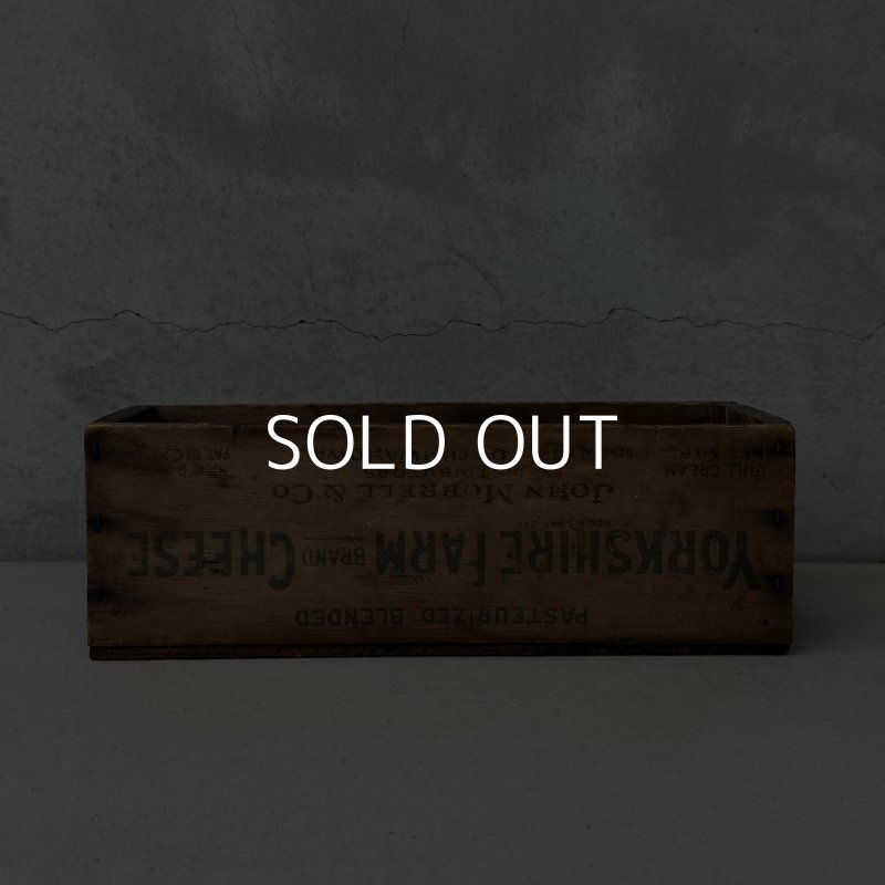 画像2: VINTAGE ANTIQUE WOOD CRATE WOODEN BOX YORKSHIRE FARM CHEESE ヴィンテージ アンティーク ウッドボックス 木箱 チーズ / コレクタブル 収納 ケース 店舗什器 アメリカ USA 
