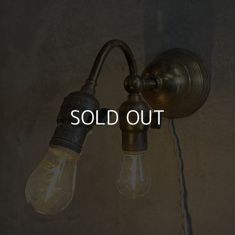 画像12: VINTAGE ANTIQUE LAMP LIGHT WALL LAMP ヴィンテージ アンティーク ライト ウォールランプ 壁付け照明 ブラケットランプ 2灯 / ランプ ブラス 真鍮 E26 店舗什器 アメリカ USA 