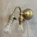 画像1: VINTAGE ANTIQUE LAMP LIGHT WALL LAMP ヴィンテージ アンティーク ライト ウォールランプ 壁付け照明 ブラケットランプ 2灯 / ランプ 真鍮 店舗什器 アメリカ USA  (1)