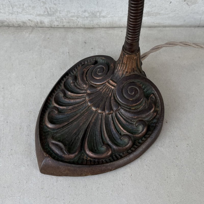 画像9: VINTAGE ANTIQUE DESKLAMP ヴィンテージ アンティーク デスクランプ スタンドライト テーブルランプ 卓上ライト 照明 / ミルクガラスシェード グースネック コレクタブル 店舗什器 アメリカ