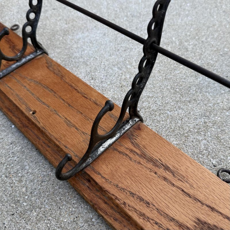 画像7: VINTAGE ANTIQUE COAT HAT RACK ヴィンテージ アンティーク コートラック ハットラック ウォールハンガー / ウォールインテリア 木製 アイアン 店舗什器 アメリカ (1)
