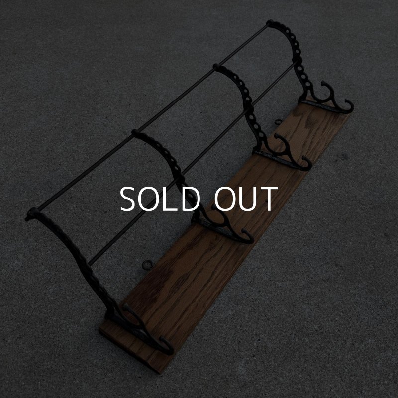 画像2: VINTAGE ANTIQUE COAT HAT RACK ヴィンテージ アンティーク コートラック ハットラック ウォールハンガー / ウォールインテリア 木製 アイアン 店舗什器 アメリカ (1)