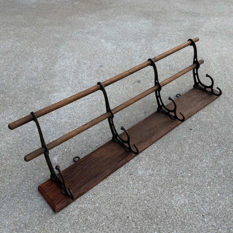 画像2: VINTAGE ANTIQUE COAT HAT RACK ヴィンテージ アンティーク コートラック ハットラック ウォールハンガー / ウォールインテリア 木製 アイアン 店舗什器 アメリカ (2)