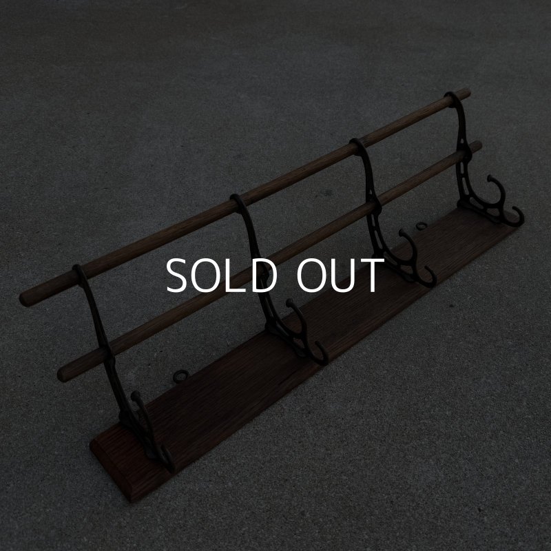 画像2: VINTAGE ANTIQUE COAT HAT RACK ヴィンテージ アンティーク コートラック ハットラック ウォールハンガー / ウォールインテリア 木製 アイアン 店舗什器 アメリカ (2)