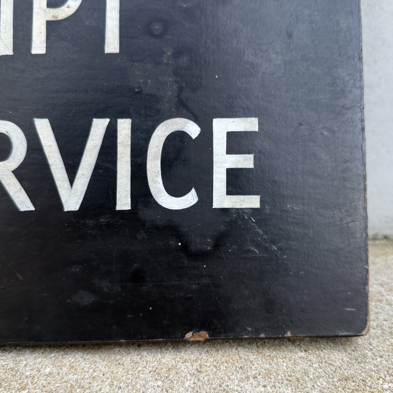 画像4: VINTAGE ANTIQUE SIGNBOARD WOOD ヴィンテージ アンティーク サインボード 看板 / ウォールインテリア ガレージ アドバタイジング コレクタブル ウッド 木製 ブラック 黒色 店舗什器 アメリカ