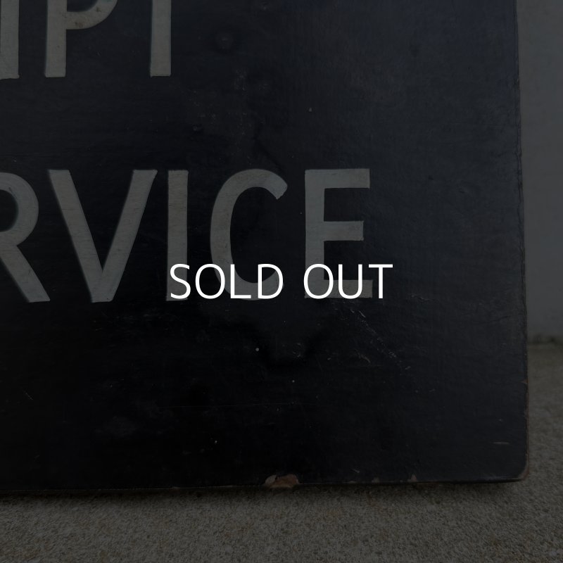 画像4: VINTAGE ANTIQUE SIGNBOARD WOOD ヴィンテージ アンティーク サインボード 看板 / ウォールインテリア ガレージ アドバタイジング コレクタブル ウッド 木製 ブラック 黒色 店舗什器 アメリカ