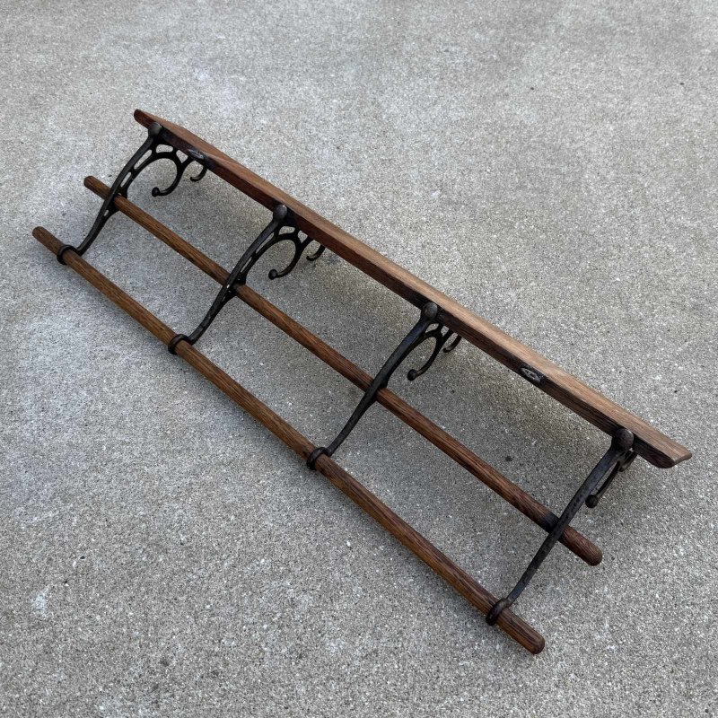 画像4: VINTAGE ANTIQUE COAT HAT RACK ヴィンテージ アンティーク コートラック ハットラック ウォールハンガー / ウォールインテリア 木製 アイアン 店舗什器 アメリカ (2)