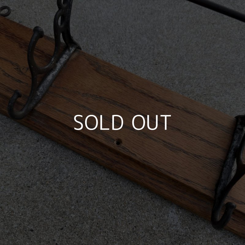 画像6: VINTAGE ANTIQUE COAT HAT RACK ヴィンテージ アンティーク コートラック ハットラック ウォールハンガー / ウォールインテリア 木製 アイアン 店舗什器 アメリカ (1)