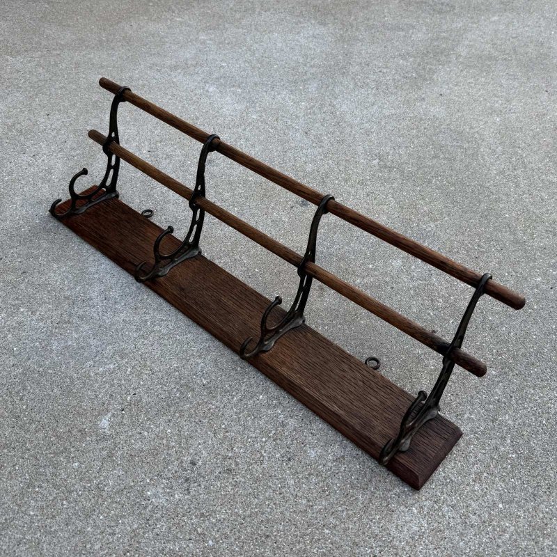 画像1: VINTAGE ANTIQUE COAT HAT RACK ヴィンテージ アンティーク コートラック ハットラック ウォールハンガー / ウォールインテリア 木製 アイアン 店舗什器 アメリカ (2)