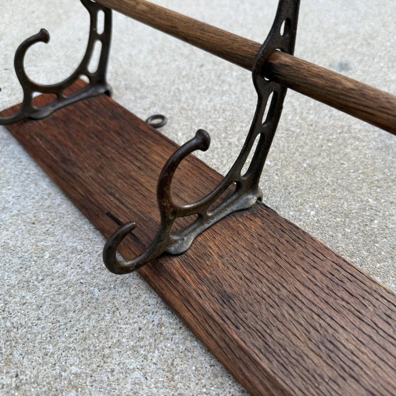 画像6: VINTAGE ANTIQUE COAT HAT RACK ヴィンテージ アンティーク コートラック ハットラック ウォールハンガー / ウォールインテリア 木製 アイアン 店舗什器 アメリカ (2)