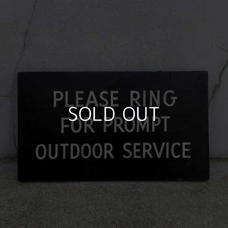 画像1: VINTAGE ANTIQUE SIGNBOARD WOOD ヴィンテージ アンティーク サインボード 看板 / ウォールインテリア ガレージ アドバタイジング コレクタブル ウッド 木製 ブラック 黒色 店舗什器 アメリカ