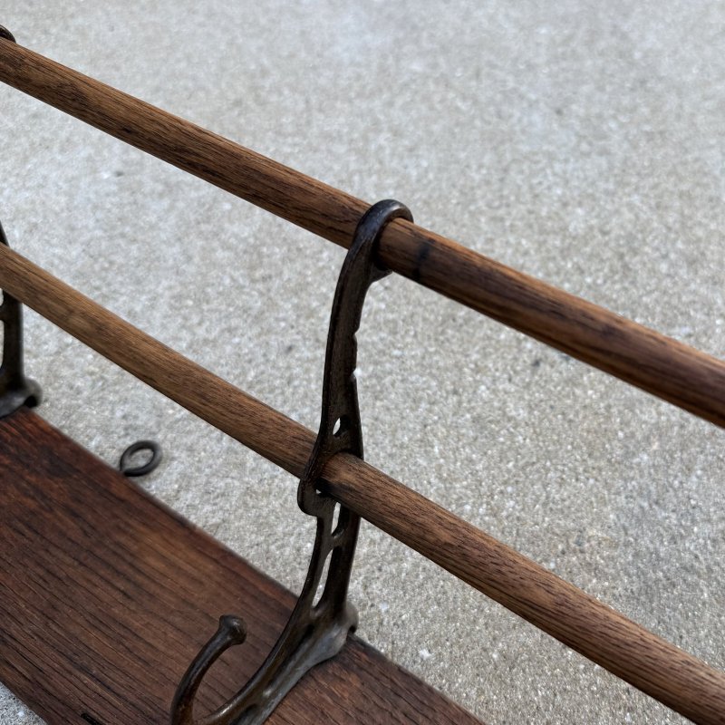 画像8: VINTAGE ANTIQUE COAT HAT RACK ヴィンテージ アンティーク コートラック ハットラック ウォールハンガー / ウォールインテリア 木製 アイアン 店舗什器 アメリカ (2)