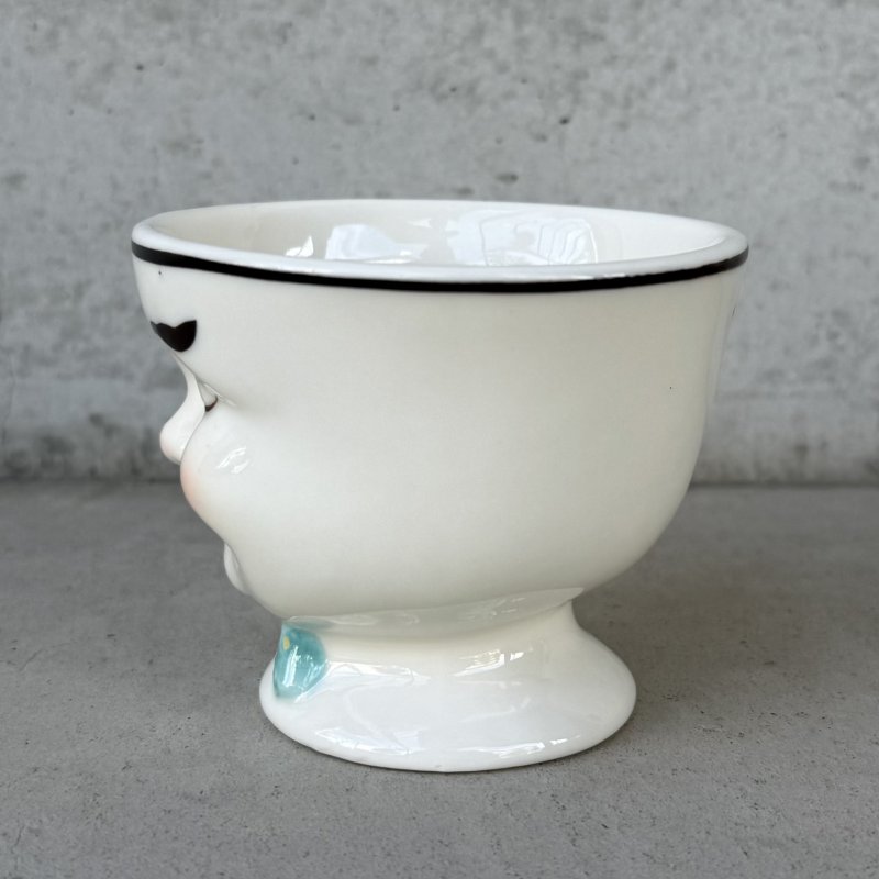 画像4: VINTAGE ANTIQUE BAILEYS SUGAR POT ヴィンテージ アンティーク ベイリーズ フェイスカップ シュガーポット / コレクタブル オブジェ ティーカップ マグカップ ノベルティ 陶器 食器 雑貨 (1)