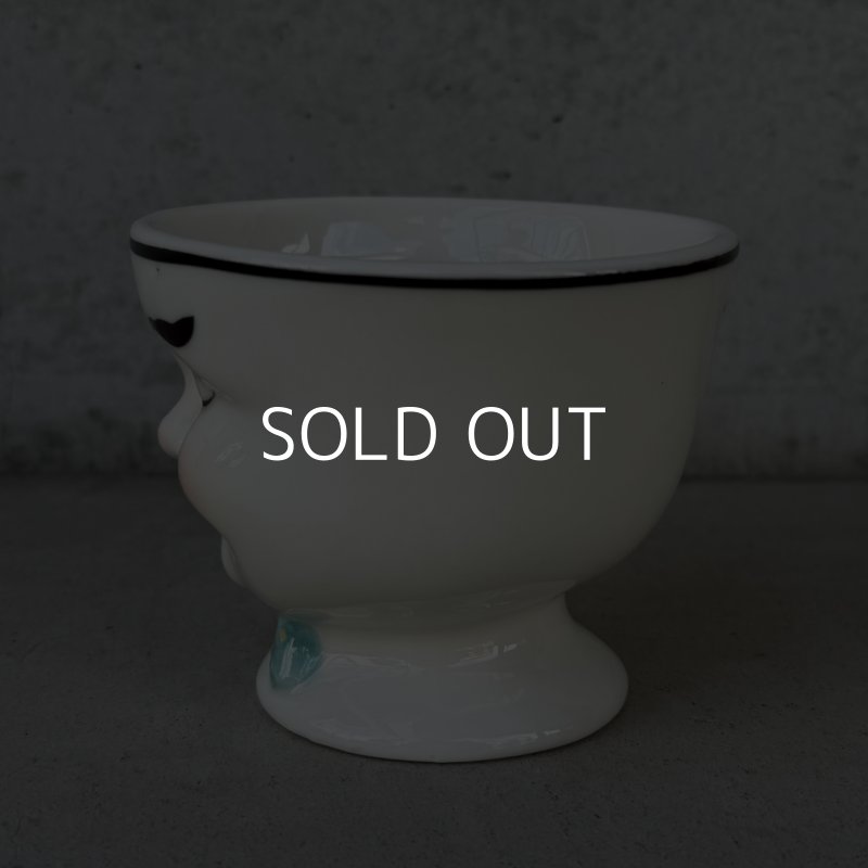 画像4: VINTAGE ANTIQUE BAILEYS SUGAR POT ヴィンテージ アンティーク ベイリーズ フェイスカップ シュガーポット / コレクタブル オブジェ ティーカップ マグカップ ノベルティ 陶器 食器 雑貨 (1)