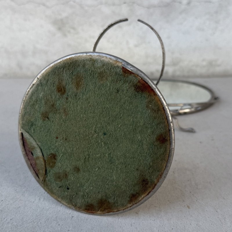 画像7: VINTAGE ANTIQUE SHAVING MIRROR ヴィンテージ アンティーク スタンドミラー 鏡 / 卓上ミラー シェービングミラー ラウンド インテリア 丸型 化粧 店舗什器 アメリカ USA