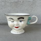 VINTAGE ANTIQUE BAILEYS CUP ヴィンテージ アンティーク ベイリーズ フェイスカップ / コレクタブル オブジェ ティーカップ マグカップ ノベルティ 女の子 陶器 食器 雑貨 (6)