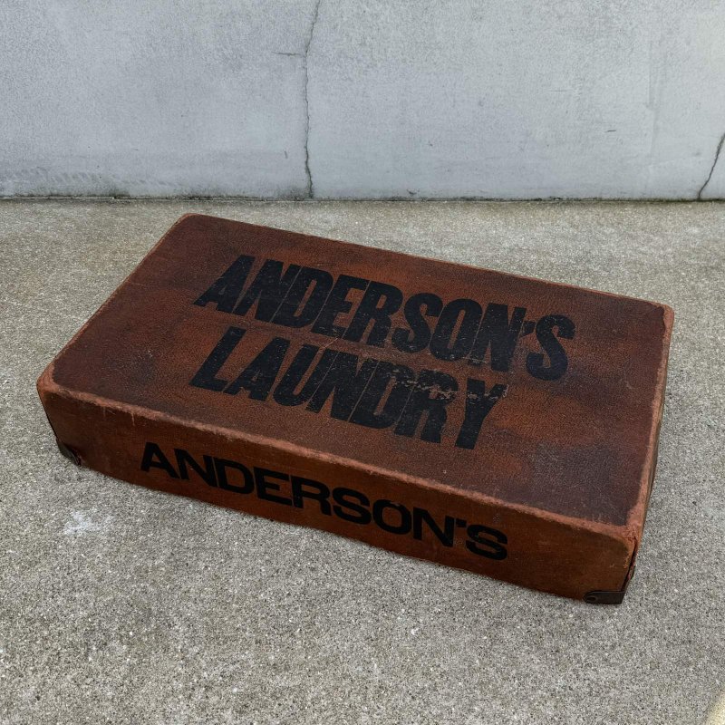画像1: VINTAGE ANTIQUE BOX FIBER ANDERSON'S LAUNDRY ヴィンテージ アンティーク ボックス 箱 ファイバー / コレクタブル ディスプレイ 収納 ケース 店舗什器 アメリカ USA 