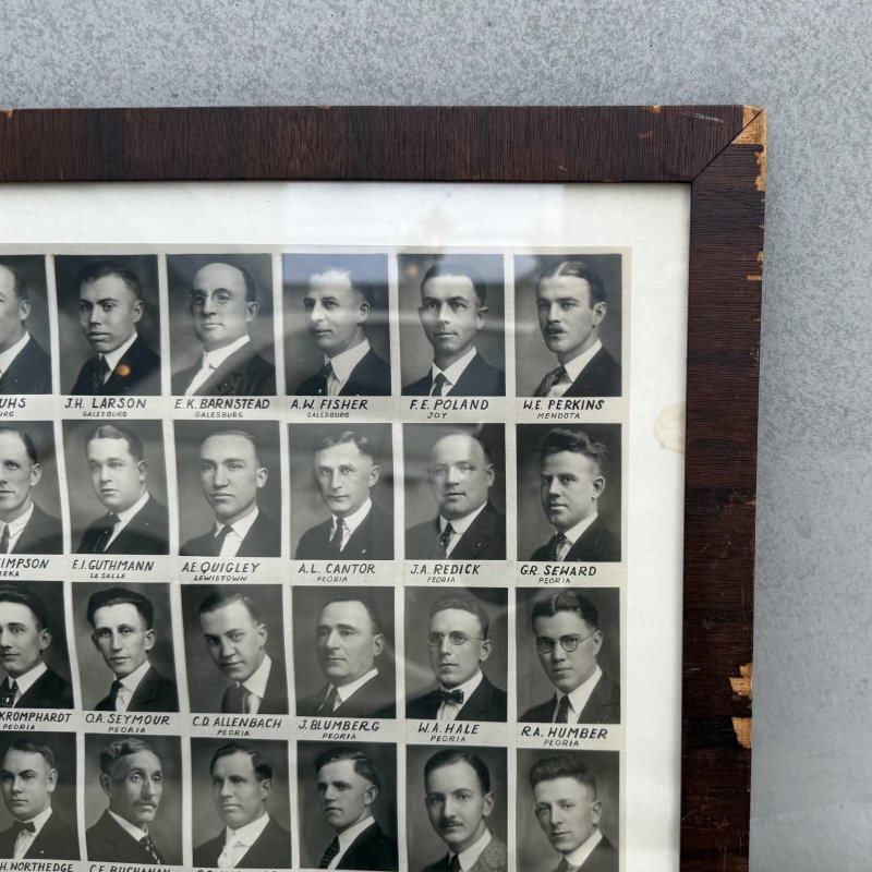 画像5: VINTAGE ANTIQUE 1922 CLASS PRORIA CONSISTORY S.P.R.S ヴィンテージ アンティーク フリーメイソン 集合写真 / ウォールインテリア コレクタブル フレーム 壁掛け 額装 木製 20'S アメリカ