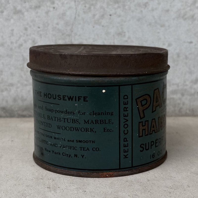 画像3: VINTAGE ANTIQUE PACIFIC HAND SOAP TIN CAN ヴィンテージ アンティーク ティン 缶 / アドバタイジング ボックス 箱 小物入れ 筒型 収納 雑貨 企業物 アメリカ