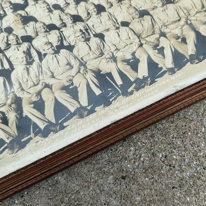 画像5: VINTAGE ANTIQUE  MILITARY PHOTOS U.S.ARMY ヴィンテージ アンティーク ミリタリーフォト 集合写真 / モノクロ ウォールインテリア コレクタブル フレーム 壁掛け 額装 木製 WW2 アメリカ