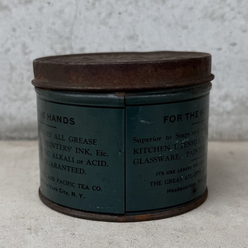 画像2: VINTAGE ANTIQUE PACIFIC HAND SOAP TIN CAN ヴィンテージ アンティーク ティン 缶 / アドバタイジング ボックス 箱 小物入れ 筒型 収納 雑貨 企業物 アメリカ