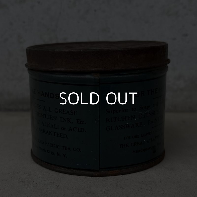 画像2: VINTAGE ANTIQUE PACIFIC HAND SOAP TIN CAN ヴィンテージ アンティーク ティン 缶 / アドバタイジング ボックス 箱 小物入れ 筒型 収納 雑貨 企業物 アメリカ