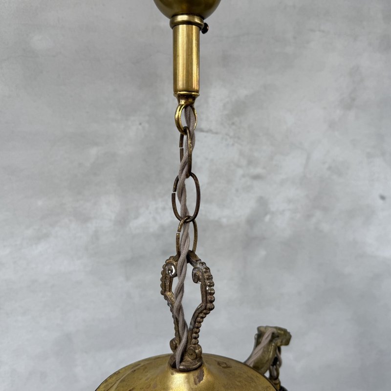 画像7: VINTAGE ANTIQUE LIGHT PERKINS ヴィンテージ アンティーク シャンデリア 吊り下げライト  シーリングランプ 天井照明 / 2灯 ライト ペンダントライト E26 店舗什器 アメリカ USA (3)