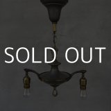 VINTAGE ANTIQUE LIGHT HUBBELL ヴィンテージ アンティーク シャンデリア 吊り下げライト  シーリングランプ 天井照明 / 2灯 ライト ペンダントライト E26 店舗什器 アメリカ USA (1)