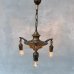 画像9: VINTAGE ANTIQUE LIGHT ヴィンテージ アンティーク シャンデリア 吊り下げライト  シーリングランプ 天井照明 / 3灯 ライト ペンダントライト E26 店舗什器 アメリカ USA (4) (9)