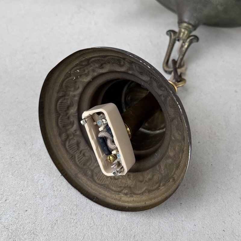 画像7: VINTAGE ANTIQUE LIGHT ヴィンテージ アンティーク シャンデリア 吊り下げライト  照明 / 2灯 ライト ペンダントライト 天井照明 店舗什器 アメリカ USA (2)