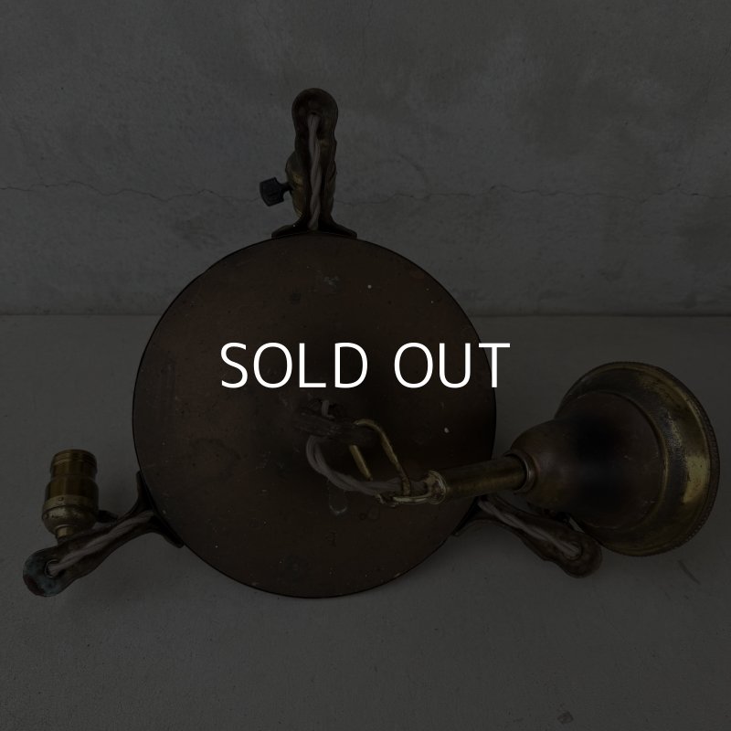 画像2: VINTAGE ANTIQUE LIGHT  ヴィンテージ アンティーク シャンデリア 吊り下げライト シーリングランプ 天井照明 / 3灯 ライト ペンダントライト 真鍮 E26 店舗什器 アメリカ USA (1)