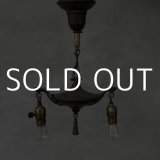 VINTAGE ANTIQUE LIGHT ヴィンテージ アンティーク シャンデリア 吊り下げライト  照明 / 2灯 ライト ペンダントライト 天井照明 店舗什器 アメリカ USA (2)