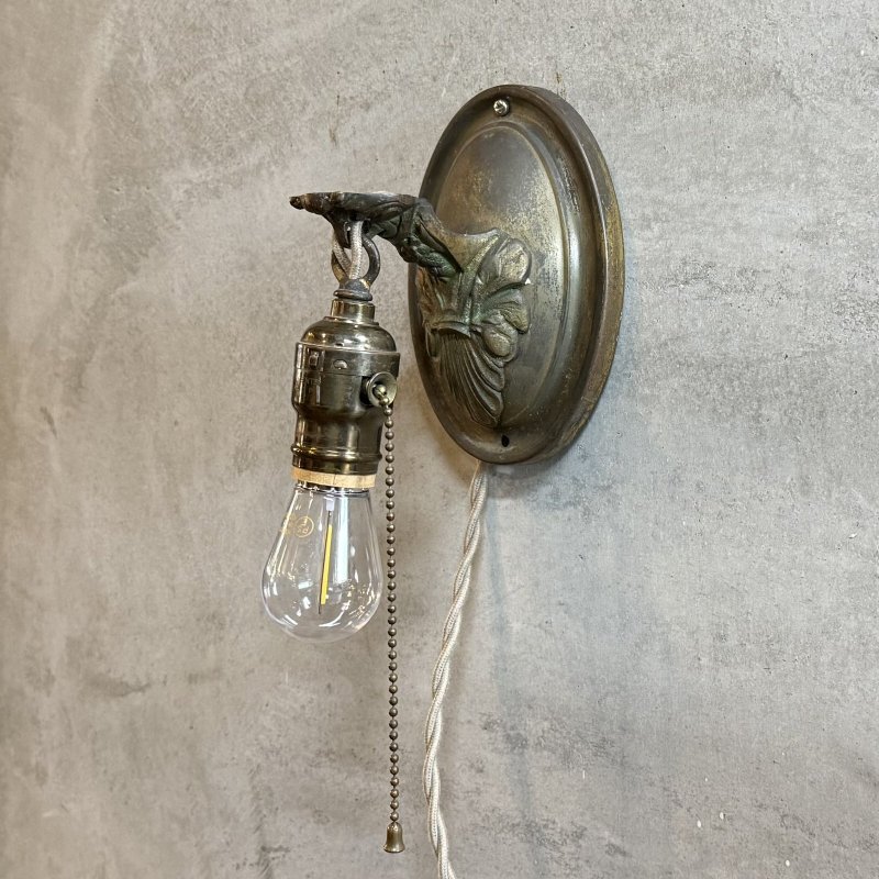 画像1: VINTAGE ANTIQUE LAMP LIGHT WALL LAMP ヴィンテージ アンティーク ライト ウォールランプ 壁付け照明 ブラケットランプ / ランプ 真鍮 E26 店舗什器 アメリカ USA (4)