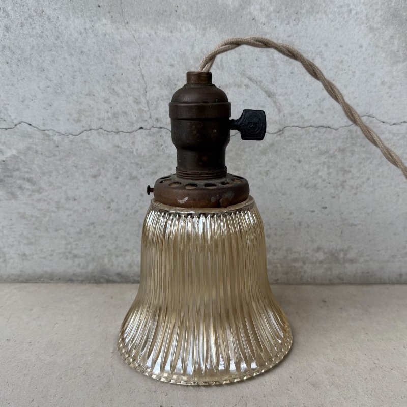 画像2: VINTAGE ANTIQUE LAMP ヴィンテージ アンティーク 吊り下げライト 天井照明 / ライト ペンダントライト ガラスシェード E26 店舗什器 アメリカ (2)