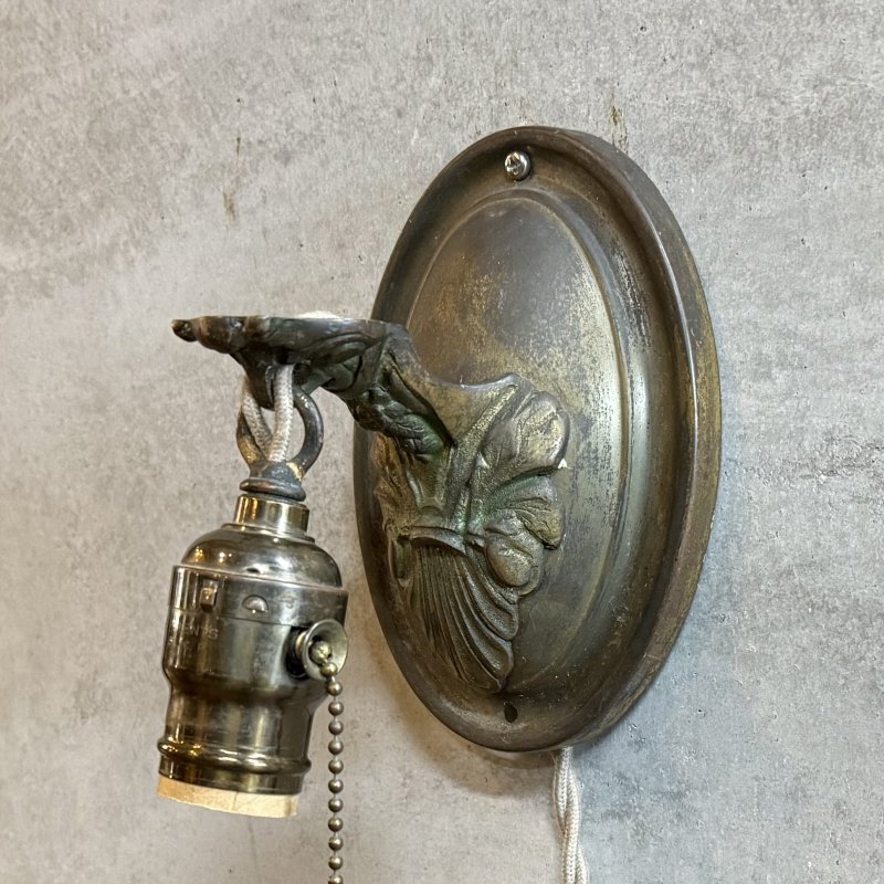 画像2: VINTAGE ANTIQUE LAMP LIGHT WALL LAMP ヴィンテージ アンティーク ライト ウォールランプ 壁付け照明 ブラケットランプ / ランプ 真鍮 E26 店舗什器 アメリカ USA (4)