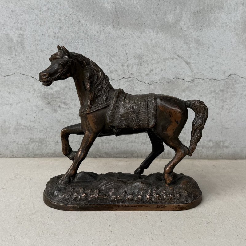 画像5: VINTAGE ANTIQUE JAPANNED WESATERN HORSE FIGURE ヴィンテージ アンティーク ジャパンド ジャパンドフィニッシュ 馬 ウエスタン ホース オブジェ / コレクタブル ジャパンカラー ディスプレイ 動物 アメリカ (2)
