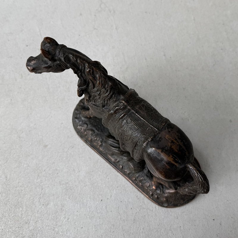 画像6: VINTAGE ANTIQUE JAPANNED WESATERN HORSE FIGURE ヴィンテージ アンティーク ジャパンド ジャパンドフィニッシュ 馬 ウエスタン ホース オブジェ / コレクタブル ジャパンカラー ディスプレイ 動物 アメリカ (2)