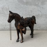 VINTAGE ANTIQUE JAPANNED WESATERN HORSE FMC FIGURE ヴィンテージ アンティーク ジャパンド ジャパンドフィニッシュ 馬 ウエスタン ホース オブジェ / コレクタブル ジャパンカラー ディスプレイ 動物 アメリカ (3)