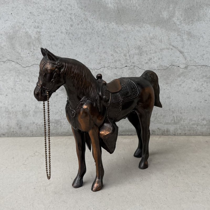 画像1: VINTAGE ANTIQUE JAPANNED WESATERN HORSE FMC FIGURE ヴィンテージ アンティーク ジャパンド ジャパンドフィニッシュ 馬 ウエスタン ホース オブジェ / コレクタブル ジャパンカラー ディスプレイ 動物 アメリカ (3)