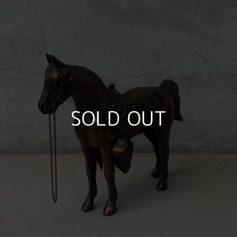 画像1: VINTAGE ANTIQUE JAPANNED WESATERN HORSE FMC FIGURE ヴィンテージ アンティーク ジャパンド ジャパンドフィニッシュ 馬 ウエスタン ホース オブジェ / コレクタブル ジャパンカラー ディスプレイ 動物 アメリカ (3)
