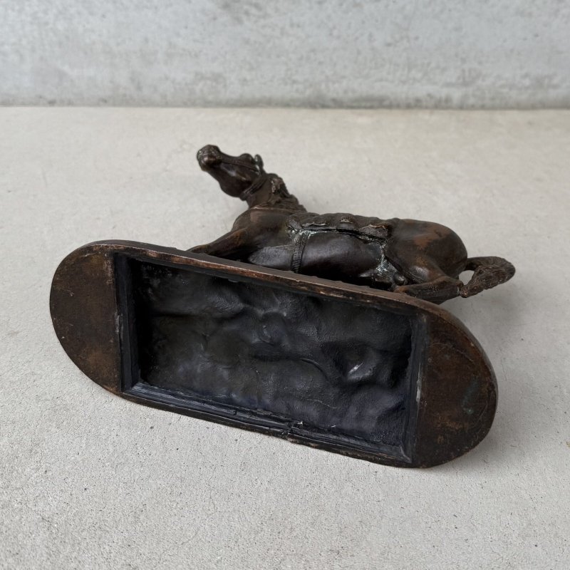 画像7: VINTAGE ANTIQUE JAPANNED WESATERN HORSE FIGURE ヴィンテージ アンティーク ジャパンド ジャパンドフィニッシュ 馬 ウエスタン ホース オブジェ / コレクタブル ジャパンカラー ディスプレイ 動物 アメリカ (2)