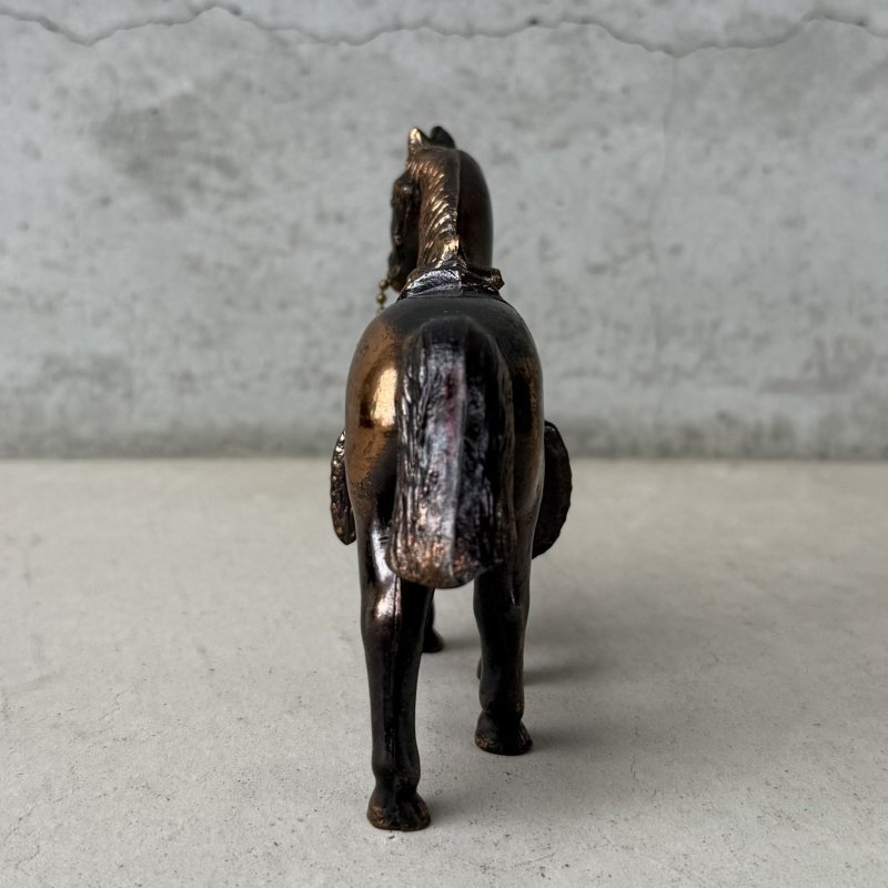 画像3: VINTAGE ANTIQUE JAPANNED WESATERN HORSE FIGURE ヴィンテージ アンティーク ジャパンド ジャパンフィニッシュ 馬 ウエスタン ホース オブジェ / コレクタブル ジャパンカラー ディスプレイ 動物 アメリカ (5)