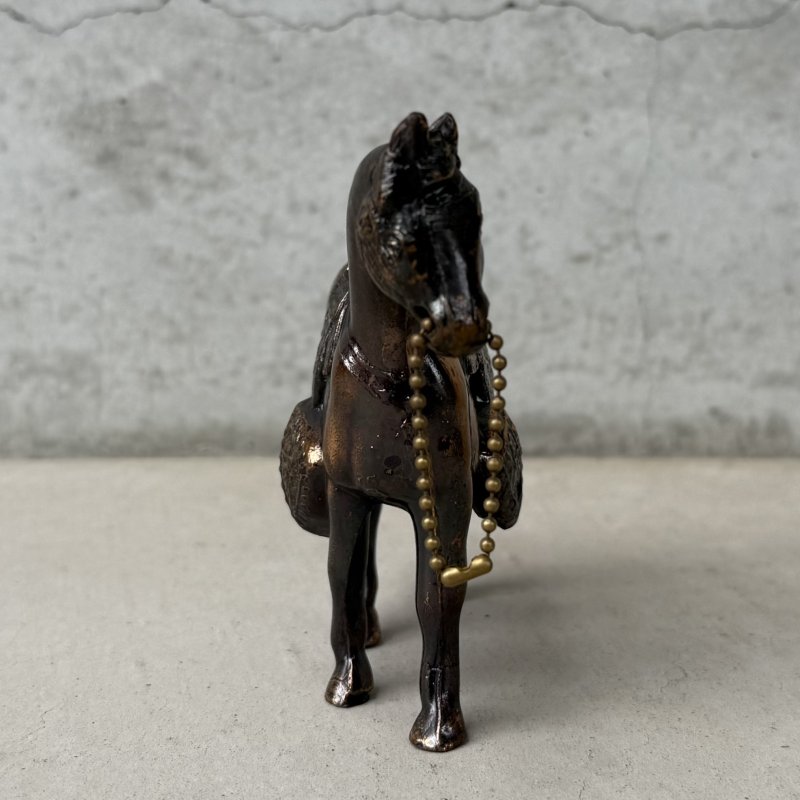 画像2: VINTAGE ANTIQUE JAPANNED WESATERN HORSE FIGURE ヴィンテージ アンティーク ジャパンド ジャパンフィニッシュ 馬 ウエスタン ホース オブジェ / コレクタブル ジャパンカラー ディスプレイ 動物 アメリカ (5)