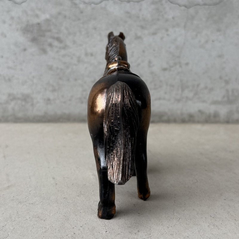 画像3: VINTAGE ANTIQUE JAPANNED WESATERN HORSE FIGURE ヴィンテージ アンティーク ジャパンド ジャパンフィニッシュ 馬 ウエスタン ホース オブジェ / コレクタブル ジャパンカラー ディスプレイ 動物 アメリカ (4)