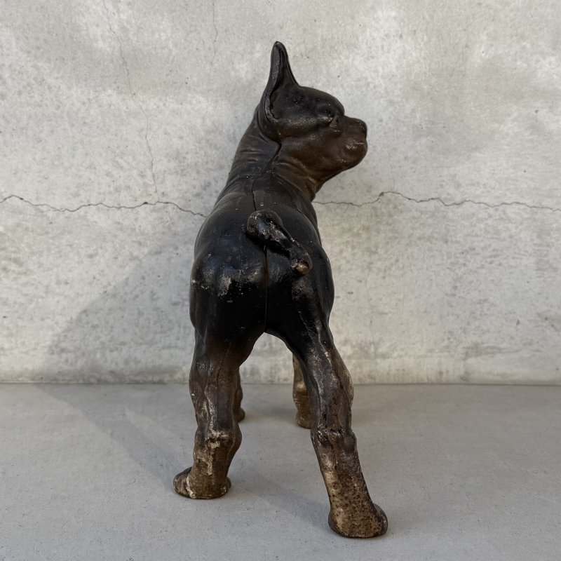 画像4: VINTAGE ANTIQUE BOSTON TERRIER DOOR STOPPER ヴィンテージ アンティーク ボストンテリア ドアストッパー / コレクタブル オブジェ キャストアイアン 鋳物 置物 犬 店舗什器 アメリカ (4)