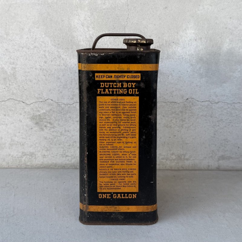 画像3: VINTAGE ANTIQUE DUTCH BOY ヴィンテージ アンティーク ダッチボーイ TIN缶 / コレクタブル アドバタイジング ガレージ オイル缶 オブジェ ディスプレイ 企業物 アメリカ  (4)