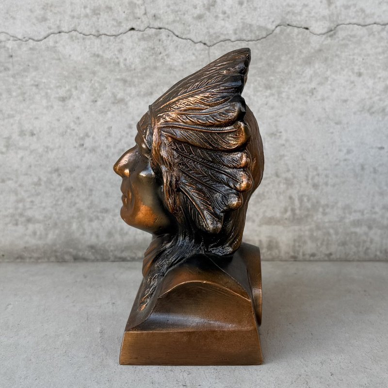 画像5: VINTAGE ANTIQUE INDIAN JAPANNED ヴィンテージ アンティーク インディアン ジャパンド ジャパンフィニッシュ オブジェ 貯金箱 / コレクタブル ジャパンカラー ディスプレイ 胸像 置物 アメリカ