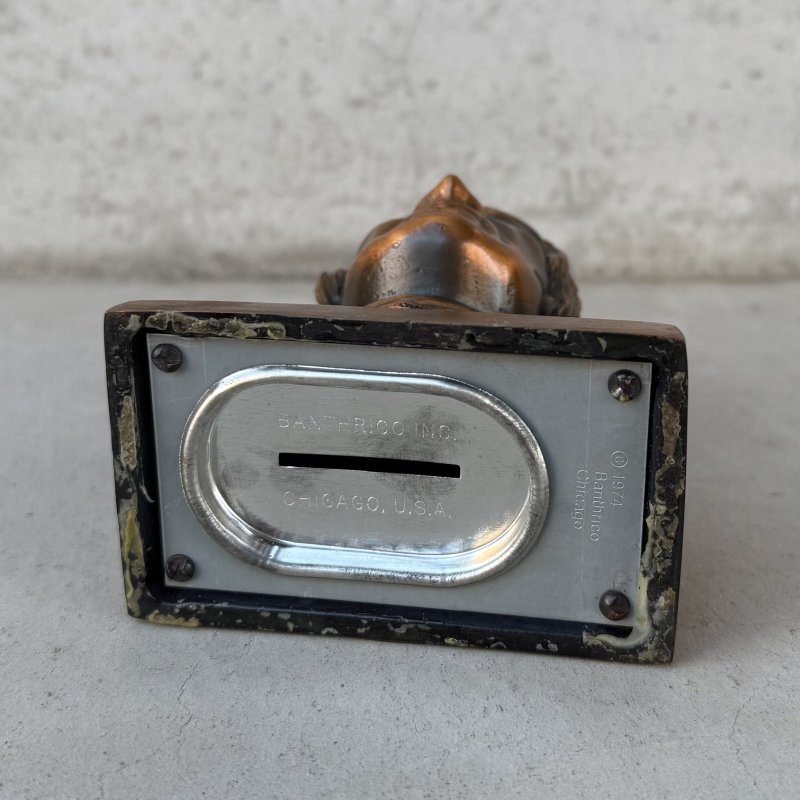 画像7: VINTAGE ANTIQUE INDIAN JAPANNED ヴィンテージ アンティーク インディアン ジャパンド ジャパンフィニッシュ オブジェ 貯金箱 / コレクタブル ジャパンカラー ディスプレイ 胸像 置物 アメリカ